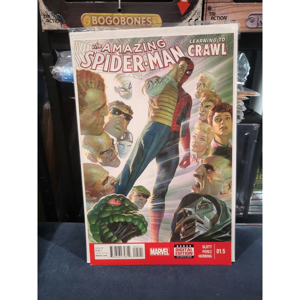Amazing Spiderman #01.5 (2014) Learning To Crawl Alex Ross Cover NM